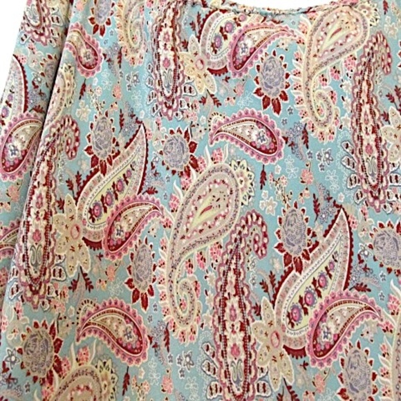 VTG Sundance Pull-on Paisley Full Silk Skirt, Size 16 - Picture 2 of 7